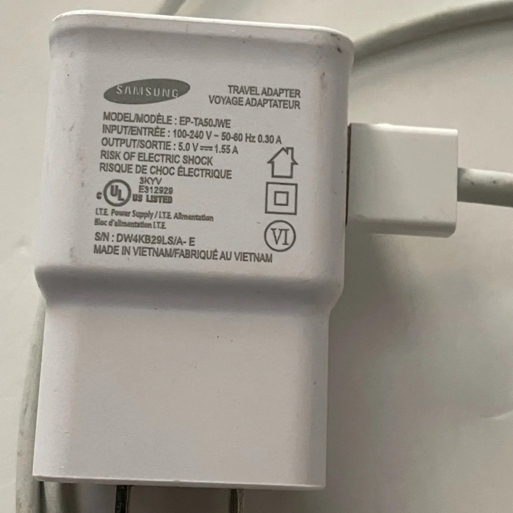 Samsung Travel Adopter Fast Charger + Charging Cable Lot of 3
